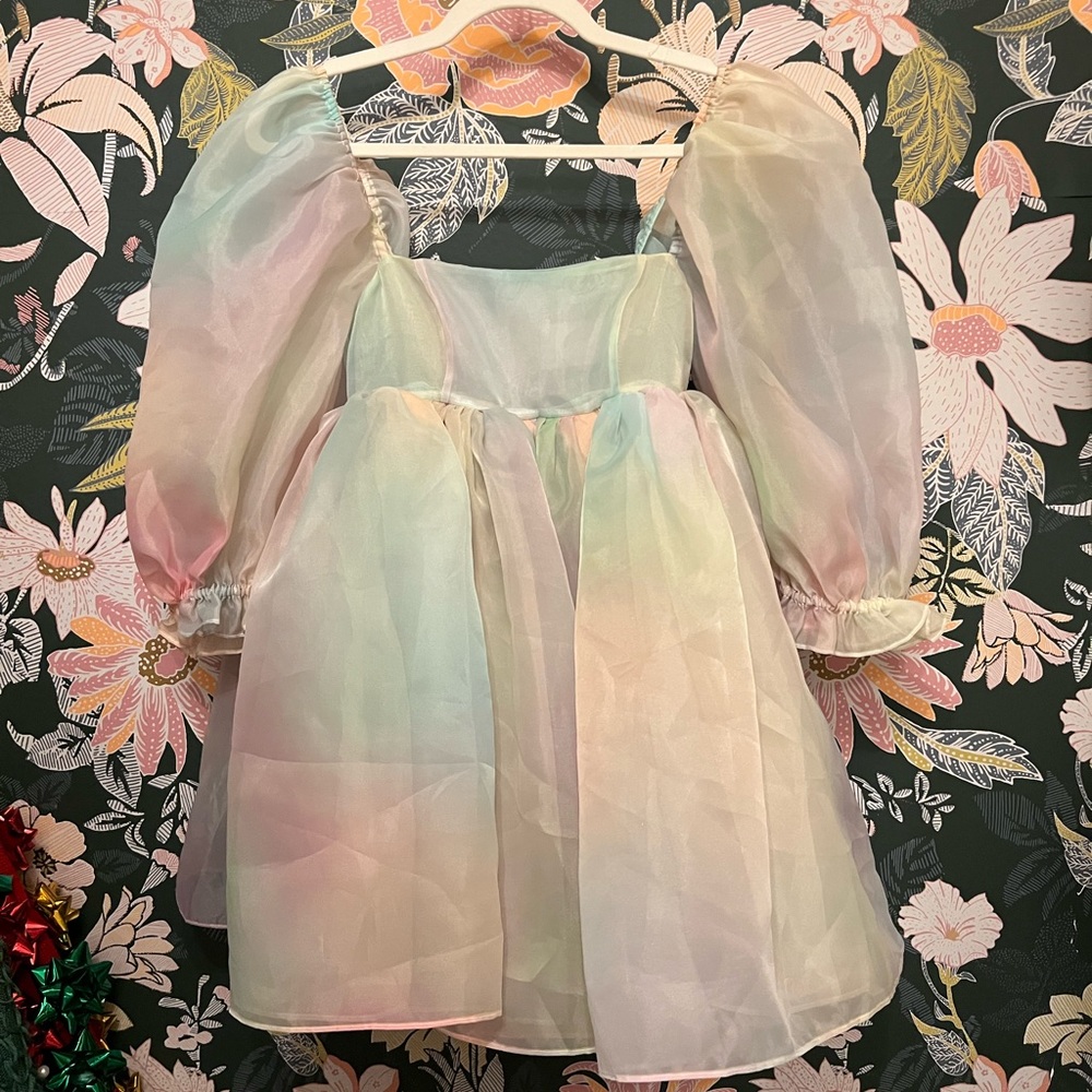 Selkie Rainbow Puff Dress XXS